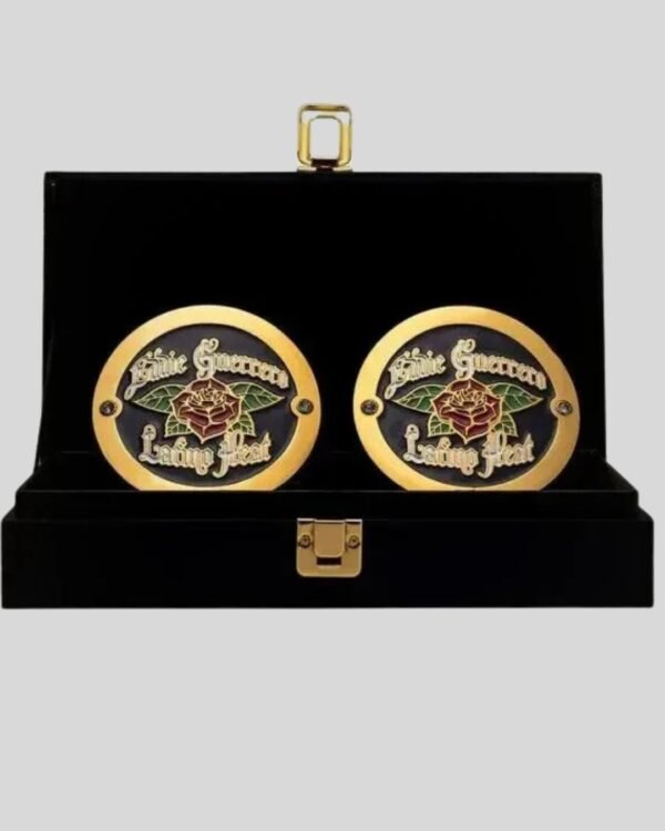 WWE Eddie Guerrero Side Plates Championship Box Set – Latino Heat Brass Edition (4.25” x 3.16”)